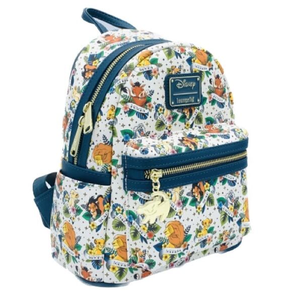 LION KING - TATTOO - MINI BACKPACK LOUNGEFLY 'EXCLUSIVE EDITION' NWT - Picture 1 of 4